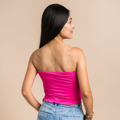 STRAPLESS ANNIE FUCSIA